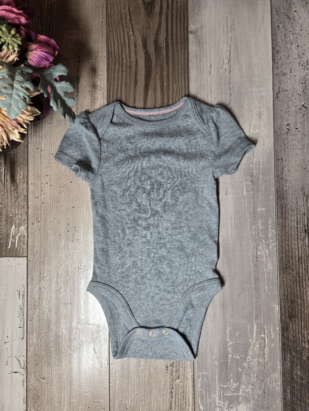 Cloud Island Heather Gray Onesie Bodysuit 3–6m